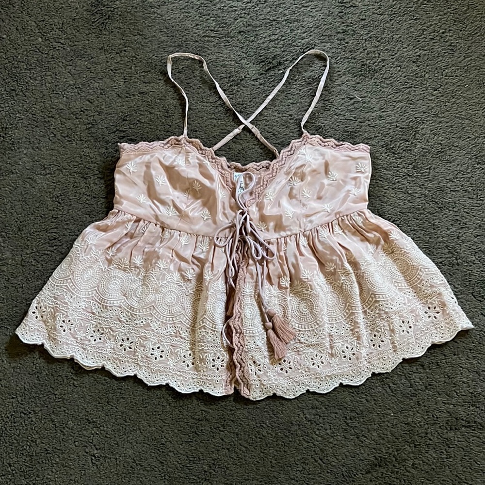 Free People Jenna Embroidery Cami